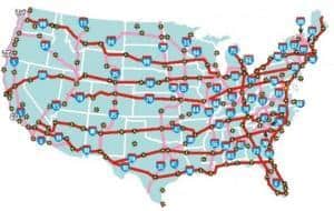 USA Car Shipping Interstate Map