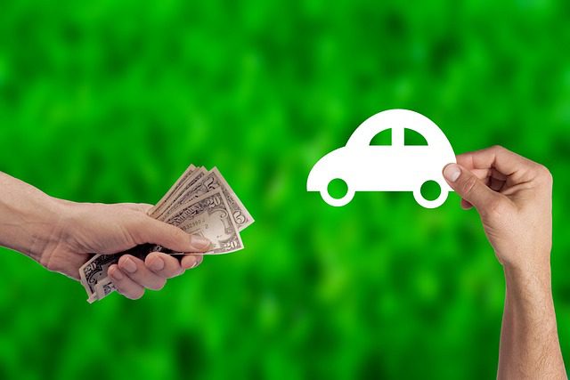 photo of hand with money Sell buy shipping your car