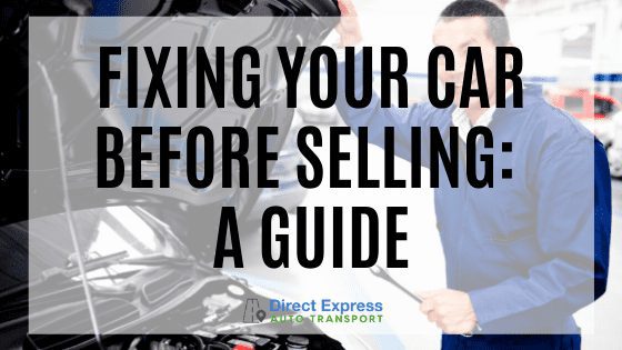 things to do before selling your car