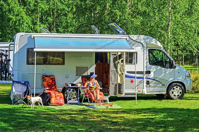 photo of a woman relaxing RV Travel During Covid-19